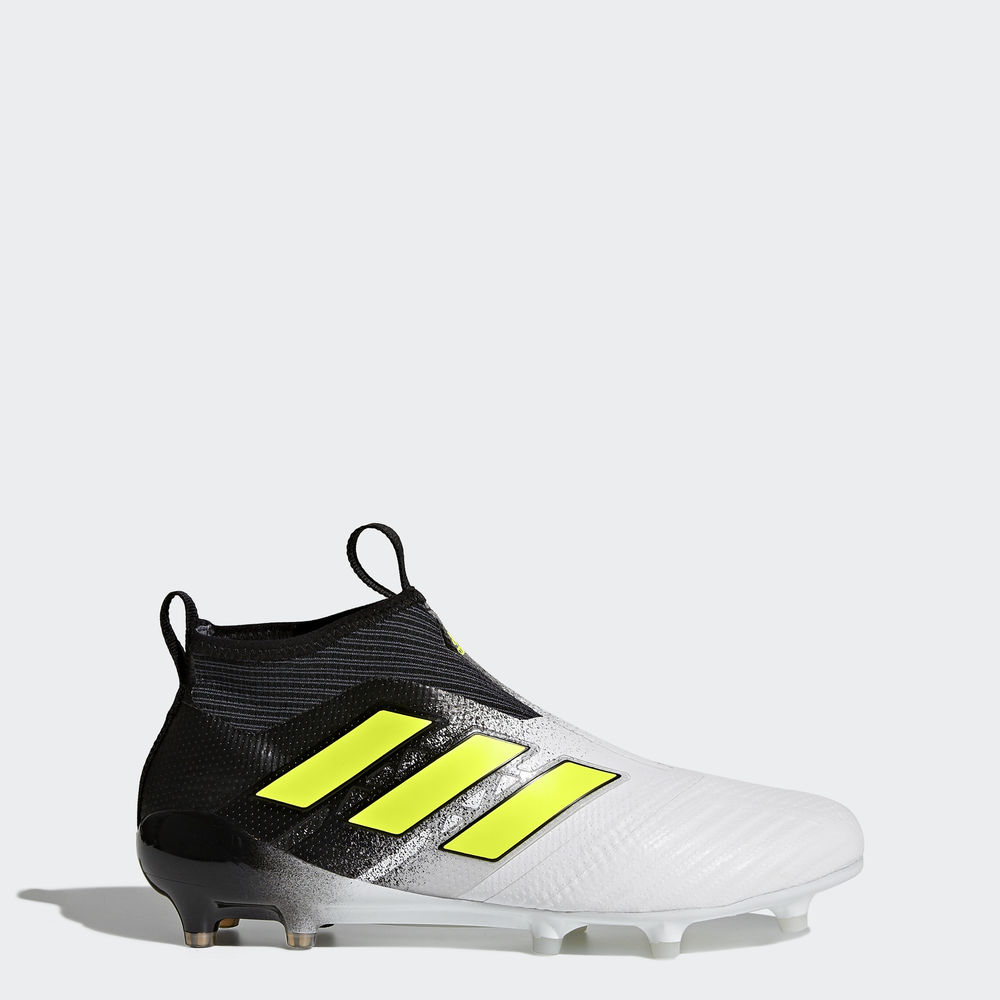 Adidas Ace 17+ Purecontrol Firm Ground - ποδοσφαιρικα παπουτσια ανδρικα - Ασπρα/Κίτρινα/Μαυρα,Μέγεθο